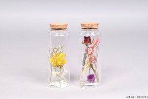 DRY FLOWERS IN GLASS 13CM