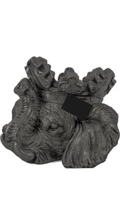 Large antique Black elephant planter