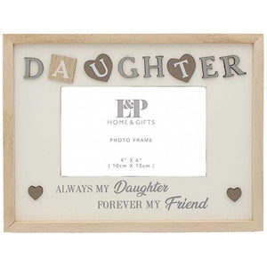 Natural Wooden Frame - Daughter