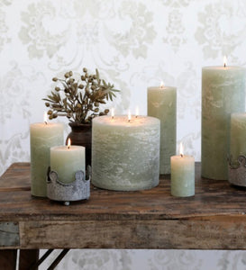 Macon Pillar candle rustic 60 h- 15cm Verte
