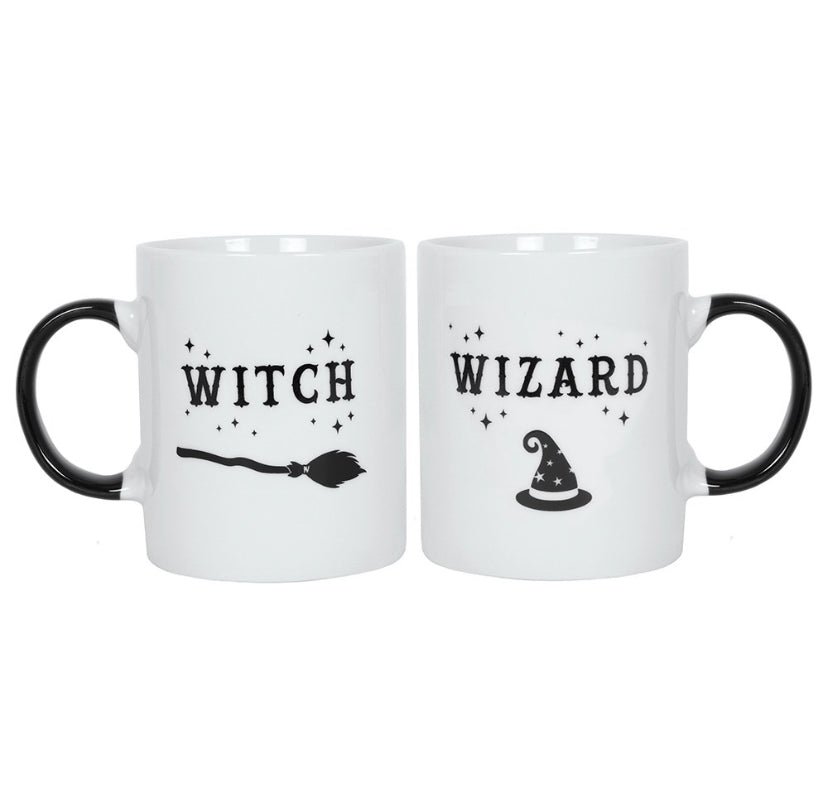WITCH AND WIZARD MUG SET