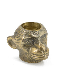 Candle stand monkey head -Gold