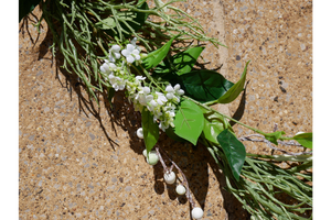 White flower garland