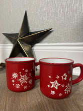 Load image into Gallery viewer, Red and White Christmas Mugs, 9cm