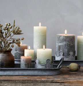 Macon Pillar candle rustic 60 h- 15cm Verte