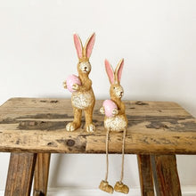 Load image into Gallery viewer, Sitting Rabbit W/pink Dotty Egg, 18cm