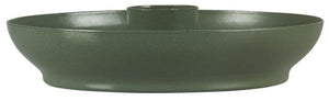 Dinner candle flat holder -green