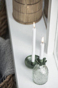 Candle flower holder -green
