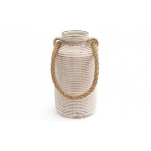 Stone Vase with Rope Handle