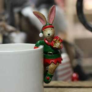 Elf Rabbit Pot Hanger, 14cm