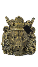 Load image into Gallery viewer, Large Antique gold Lion planter