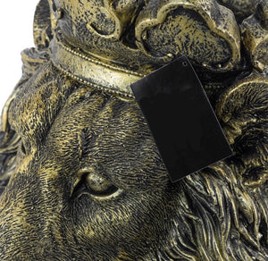Large Antique gold Lion planter