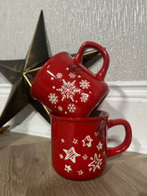 Load image into Gallery viewer, Red and White Christmas Mugs, 9cm