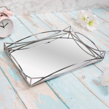 Rectangular Gatsby Silver Tray, 35cm