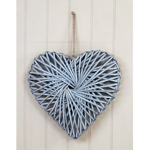 Grey Rattan Heart, 40cm