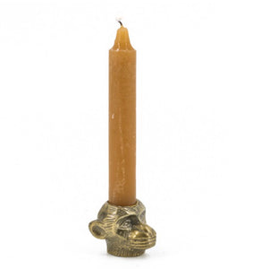 Candle stand monkey head -Gold