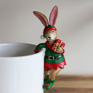 Elf Rabbit Pot Hanger, 14cm