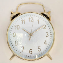 Load image into Gallery viewer, 38 cm Golden Metal Alarm Style Wall Clock