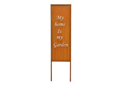 Plug rusty finish, my home is my garden sign