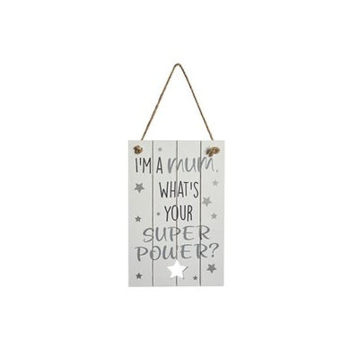 Im A Mum Wooden Plaque, 23cm