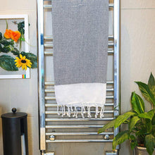 Load image into Gallery viewer, Turkish Cotton Towel - Zig Zag - Grey