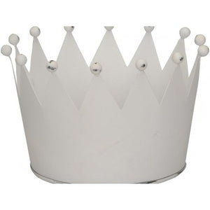 Metal White Crown, 13cm