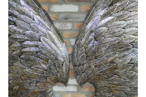 Giant Silver Angel Wings