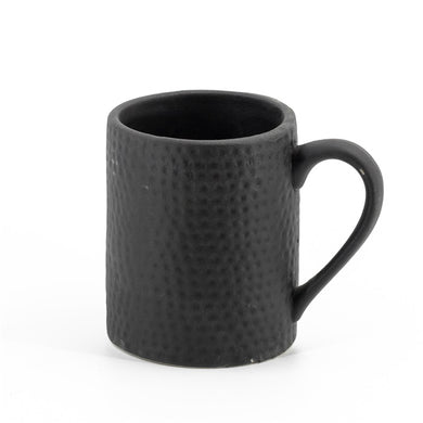 Black rustic mug