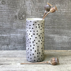 Med hand painted vase