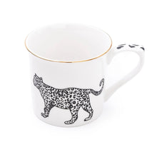 Load image into Gallery viewer, Cheetah 11oz Mug with Gold Rim