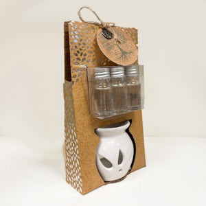 Silver Tree Oil Burner Set, 8cm