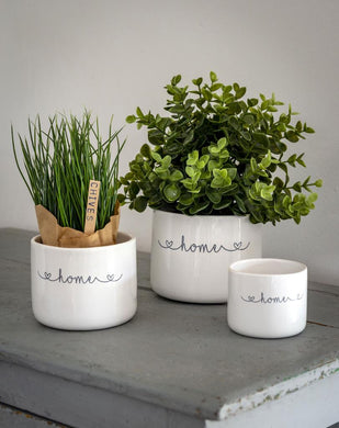 HOME White CeramicPots set