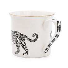 Load image into Gallery viewer, Cheetah 11oz Mug with Gold Rim