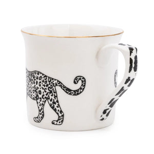 Cheetah 11oz Mug with Gold Rim