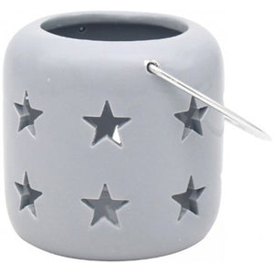 Soft Star Cut Lantern, Grey