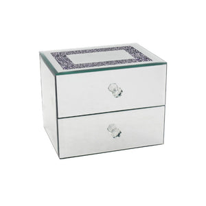 Mirror Crystal Jewellery Box With Draws