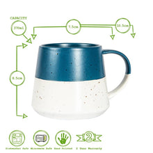 Load image into Gallery viewer, Ceramic Dipped Flecked Belly Mug - 370ml - Navy