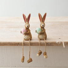 Load image into Gallery viewer, Sitting Rabbit W/Green Dotty Egg, 18cm