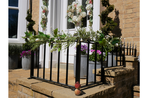 White flower garland