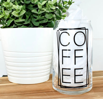 Coffee beer can glass tumbler