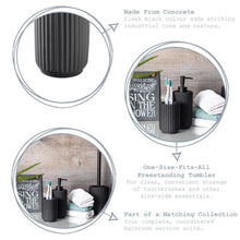Load image into Gallery viewer, Toothbrush Holder - Concrete - Black