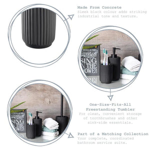 Toothbrush Holder - Concrete - Black
