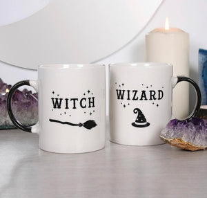 WITCH AND WIZARD MUG SET