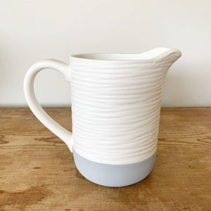 White Colour Block Jug, 14cm