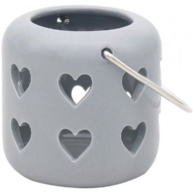 Soft Heart Cut Lantern, Grey