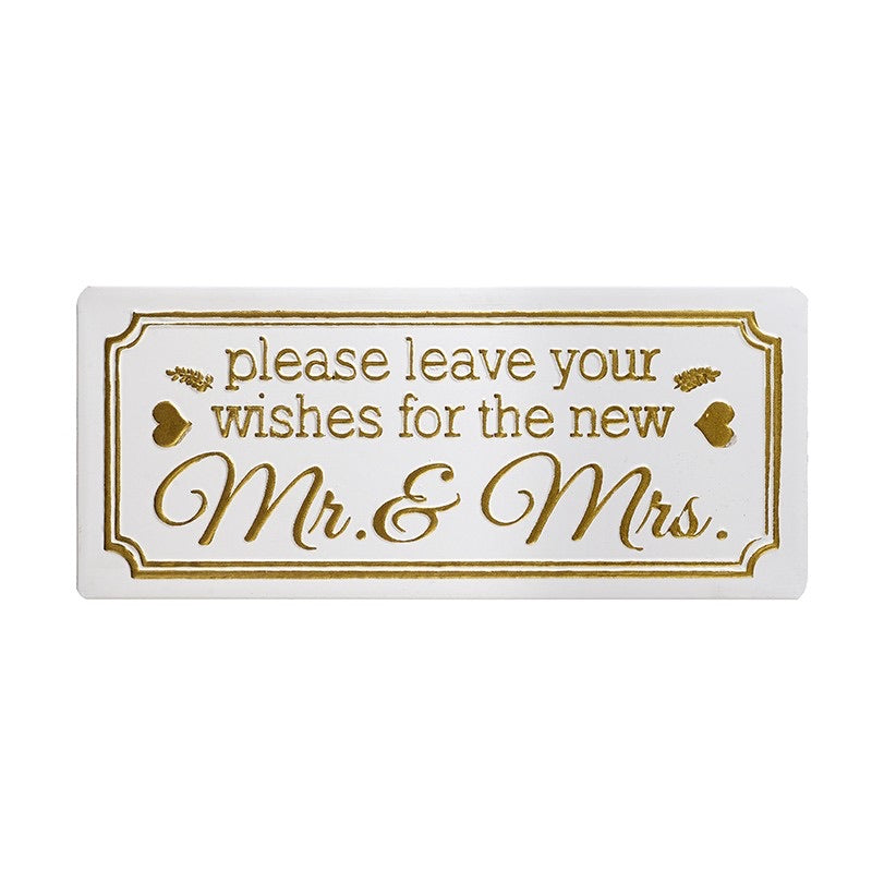 Metal Sign 'wishes For Mr&Mrs'