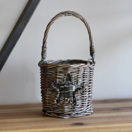 Star Window Wicker Lantern, 27cm