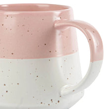 Load image into Gallery viewer, Ceramic Dipped Flecked Belly Coffee Mug - 370ml - Dusty Pink