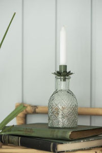 Candle flower holder -green